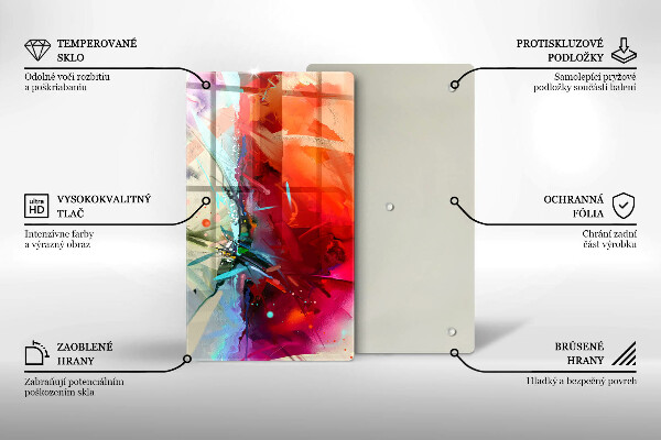 Tűzhely fedőlap Festett absztrakció