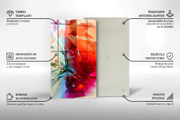 Tűzhely fedőlap Festett absztrakció