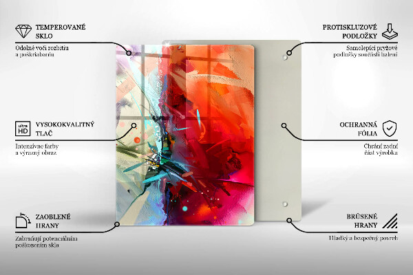 Tűzhely fedőlap Festett absztrakció