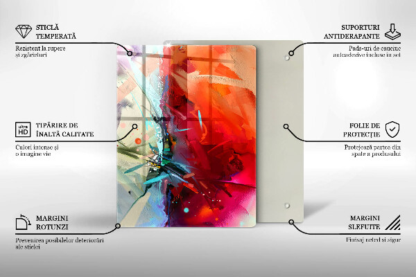 Tűzhely fedőlap Festett absztrakció