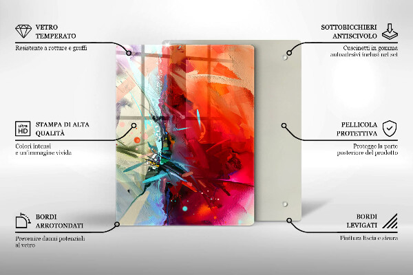 Tűzhely fedőlap Festett absztrakció