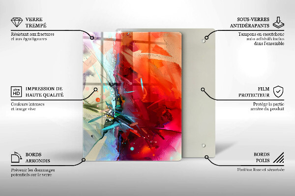 Tűzhely fedőlap Festett absztrakció