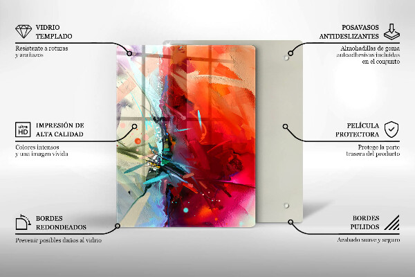 Tűzhely fedőlap Festett absztrakció