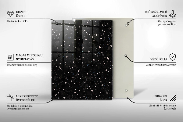 Tűzhely fedőlap Sötét kőedény