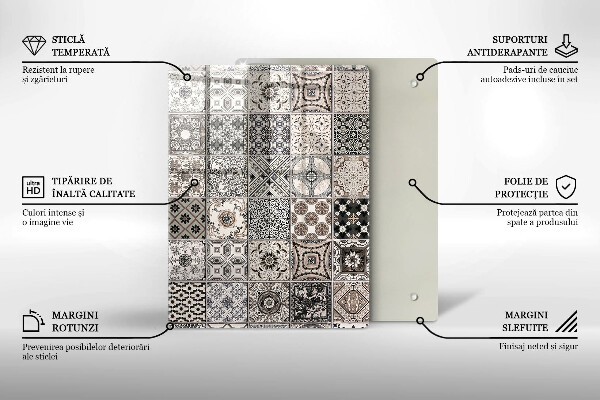 Tűzhely fedőlap Dekoratív csempe