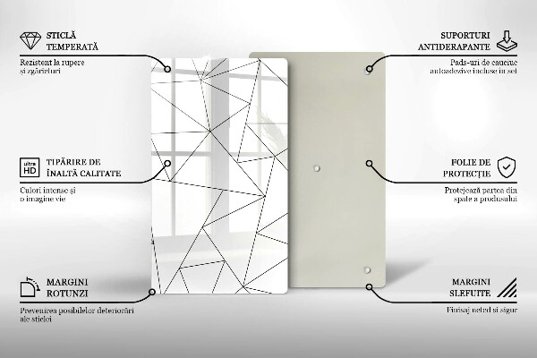 Tűzhely fedőlap Fehér háromszögek