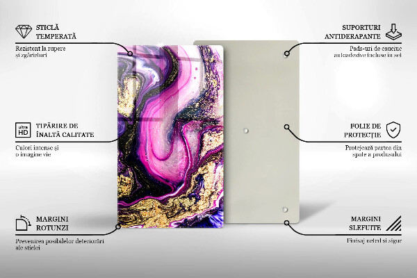 Tűzhely fedőlap Absztrakt design arany