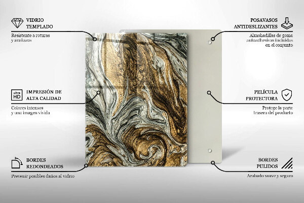 Tűzhely fedőlap Gazdag absztrakció