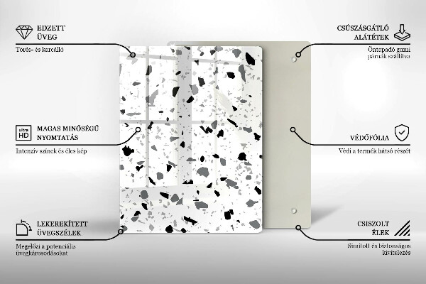 Tűzhely fedőlap Dekoratív kőedény