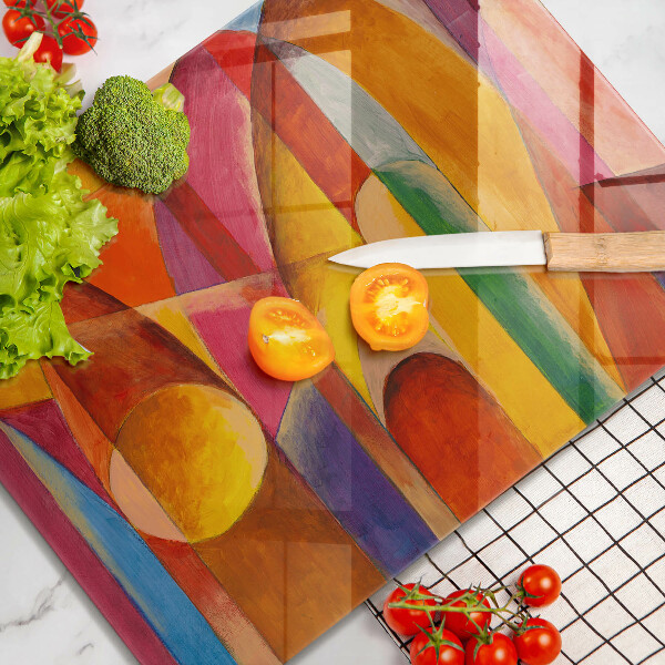 Tűzhely fedőlap Színes absztrakció