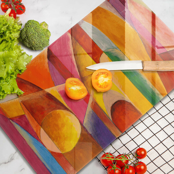 Tűzhely fedőlap Színes absztrakció