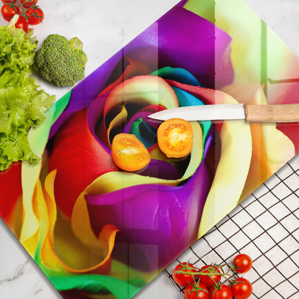 Tűzhely fedőlap Színes rózsaszirom