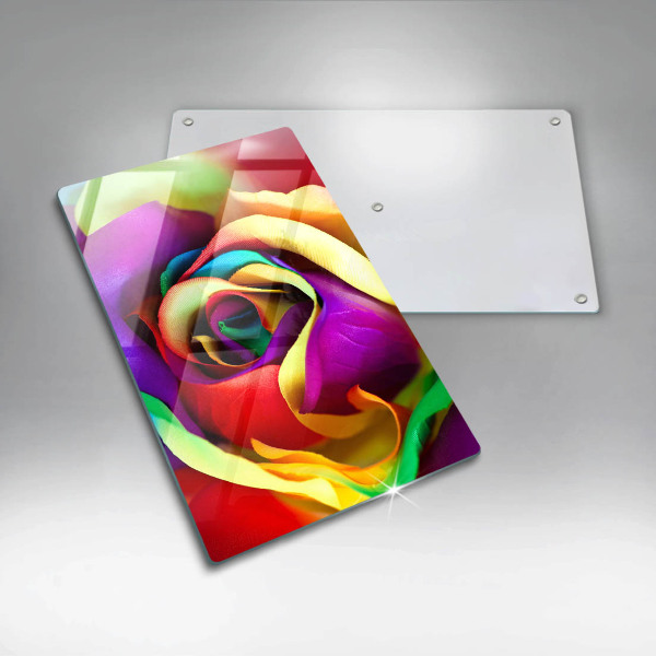 Tűzhely fedőlap Színes rózsaszirom