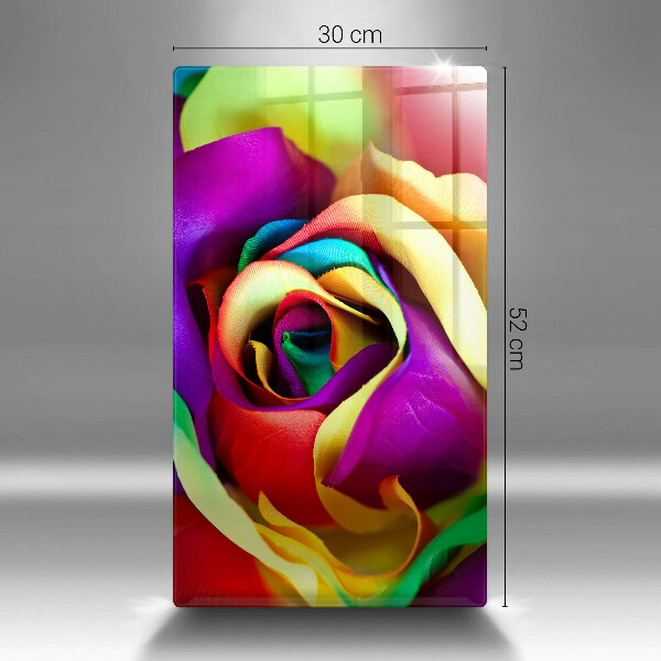 Tűzhely fedőlap Színes rózsaszirom