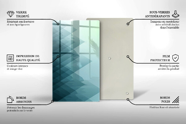 Tűzhely fedőlap Absztrakt hegyek