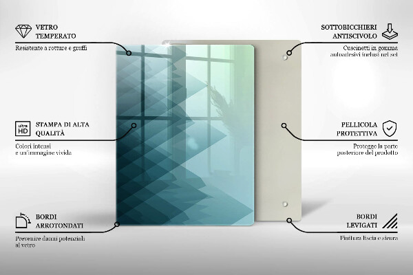 Tűzhely fedőlap Absztrakt hegyek