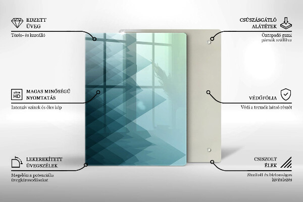 Tűzhely fedőlap Absztrakt hegyek