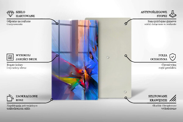 Tűzhely fedőlap Festett absztrakció