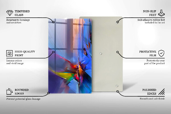 Tűzhely fedőlap Festett absztrakció