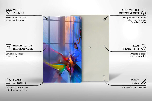 Tűzhely fedőlap Festett absztrakció