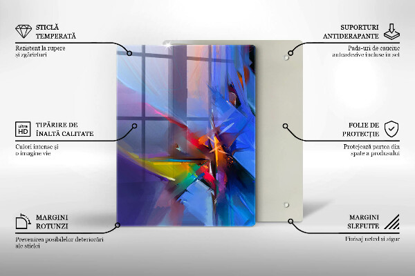 Tűzhely fedőlap Festett absztrakció