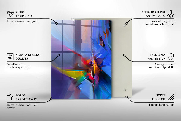 Tűzhely fedőlap Festett absztrakció