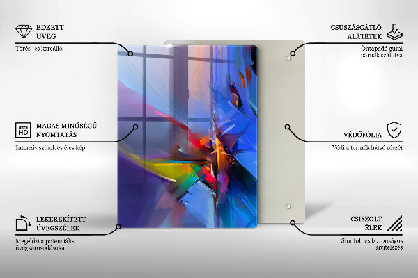 Tűzhely fedőlap Festett absztrakció