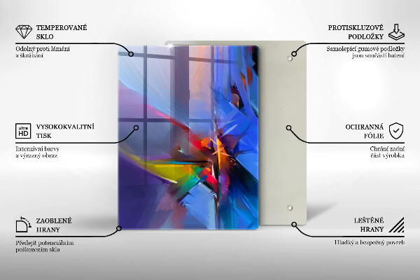 Tűzhely fedőlap Festett absztrakció