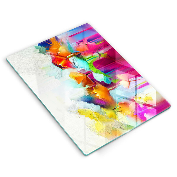 Tűzhely fedőlap Festett virágok