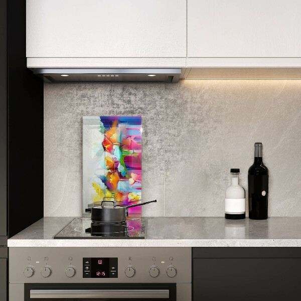 Tűzhely fedőlap Festett virágok