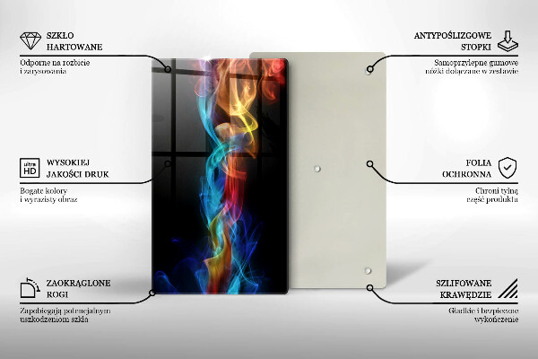 Tűzhely fedőlap Színes füst