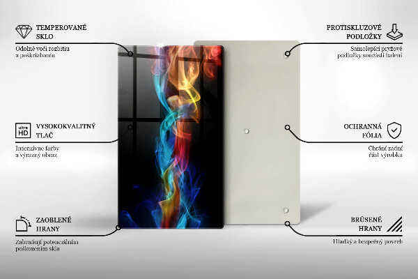 Tűzhely fedőlap Színes füst