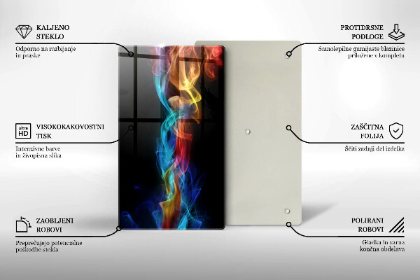 Tűzhely fedőlap Színes füst