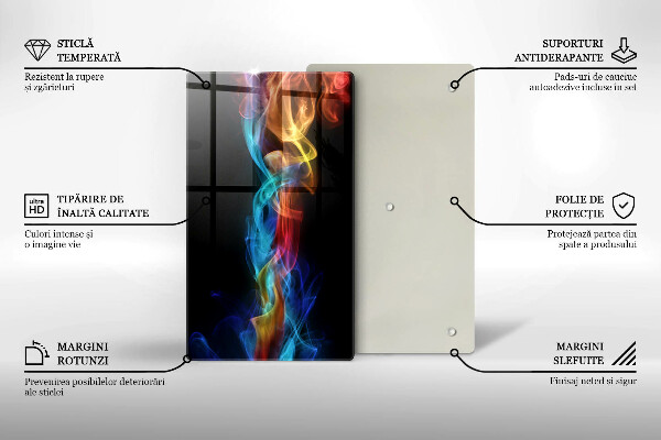 Tűzhely fedőlap Színes füst