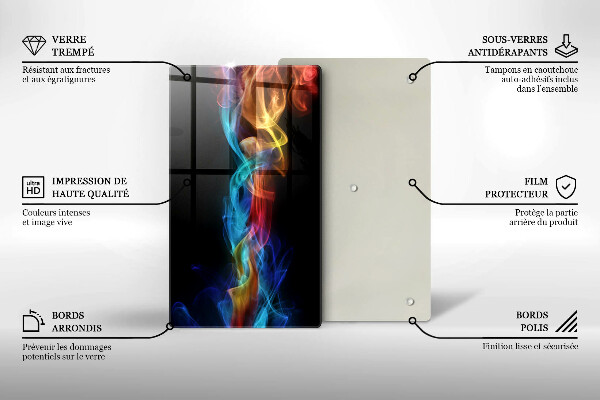 Tűzhely fedőlap Színes füst