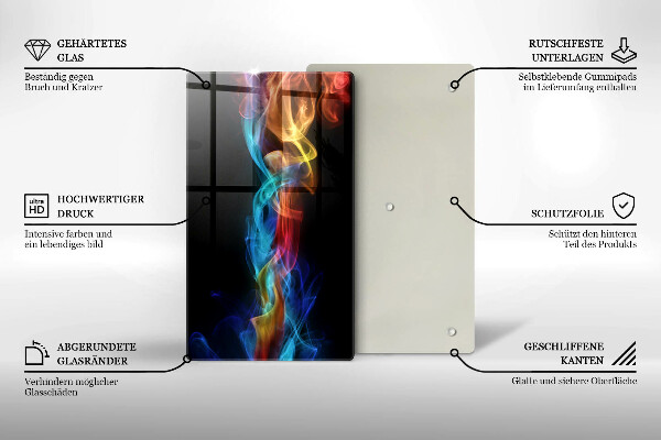 Tűzhely fedőlap Színes füst