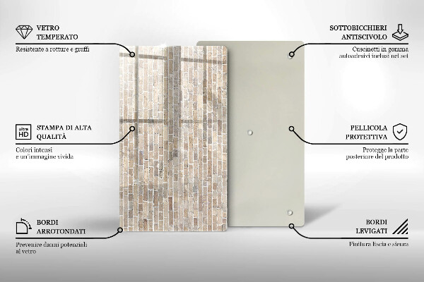 Tűzhely fedőlap Világos téglafal
