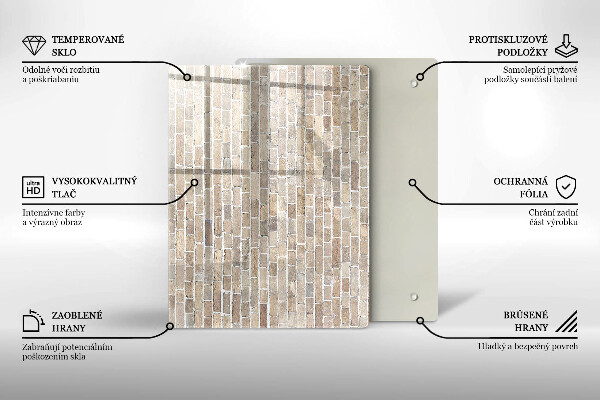 Tűzhely fedőlap Világos téglafal