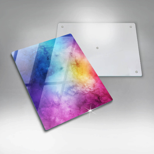 Tűzhely fedőlap Szivárvány akvarell fröccsenések