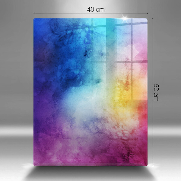 Tűzhely fedőlap Szivárvány akvarell fröccsenések