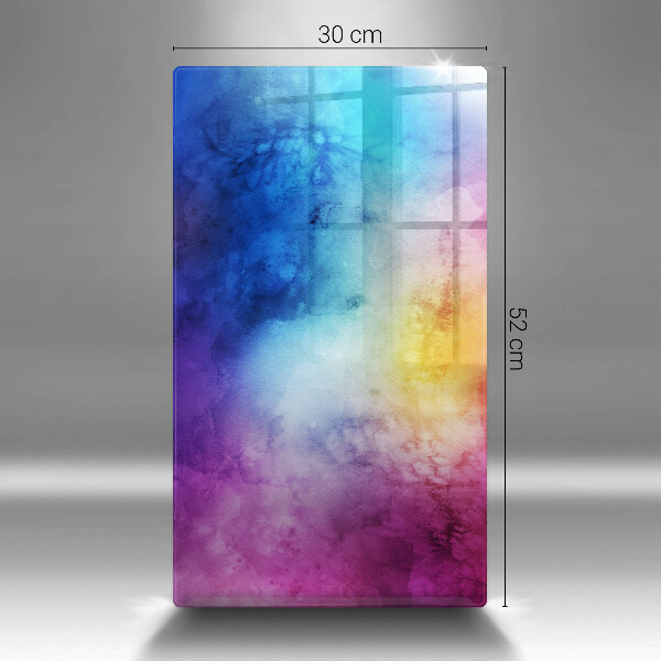 Tűzhely fedőlap Szivárvány akvarell fröccsenések