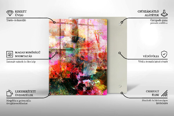 Tűzhely fedőlap Festék absztrakció