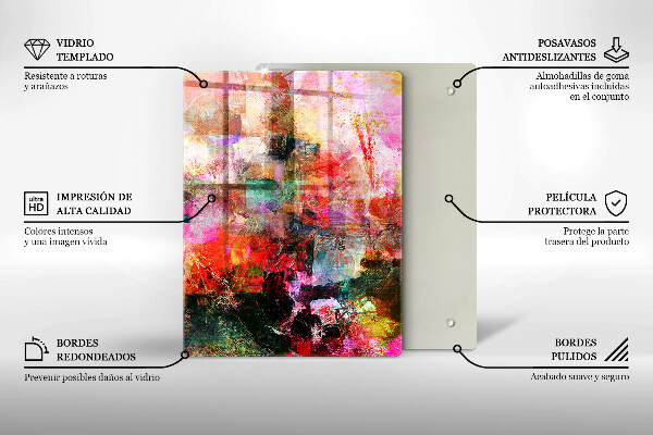 Tűzhely fedőlap Festék absztrakció