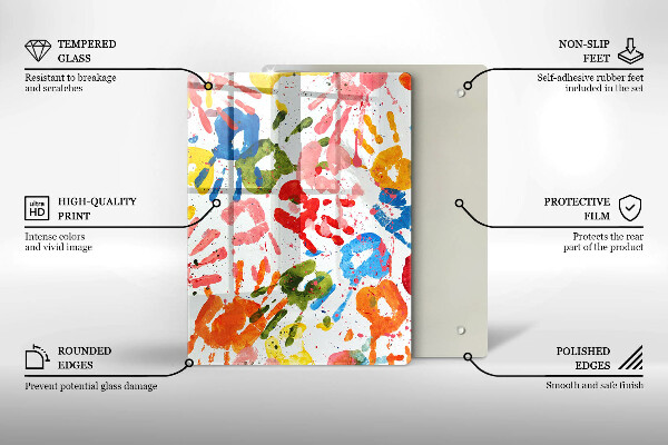 Tűzhely fedőlap Gyermek kezek nyomai