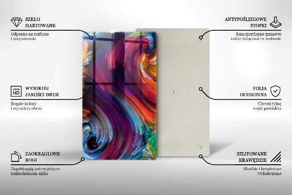 Tűzhely fedőlap Színes kiemelések