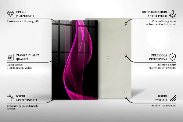 Tűzhely fedőlap Rózsaszín absztrakció