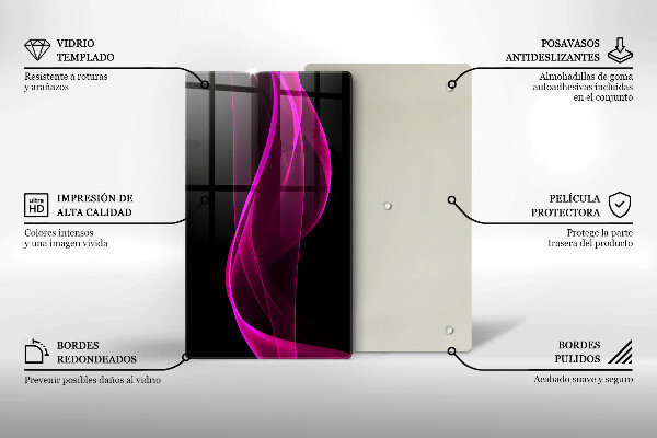 Tűzhely fedőlap Rózsaszín absztrakció