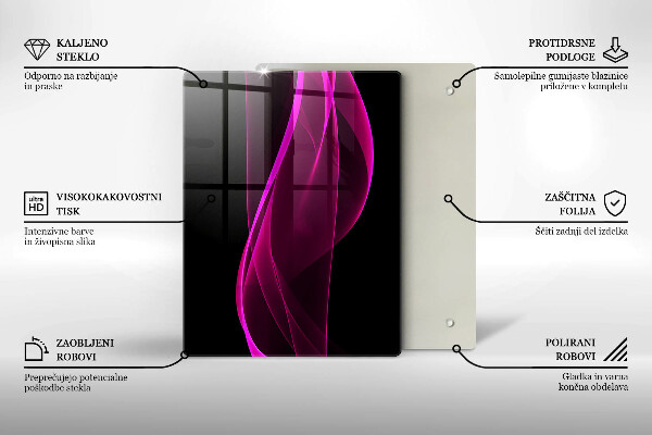 Tűzhely fedőlap Rózsaszín absztrakció