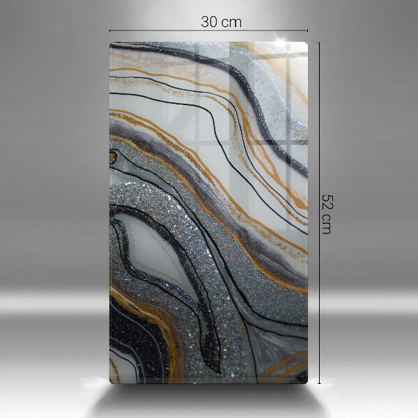 Tűzhely fedőlap szikla arannyal