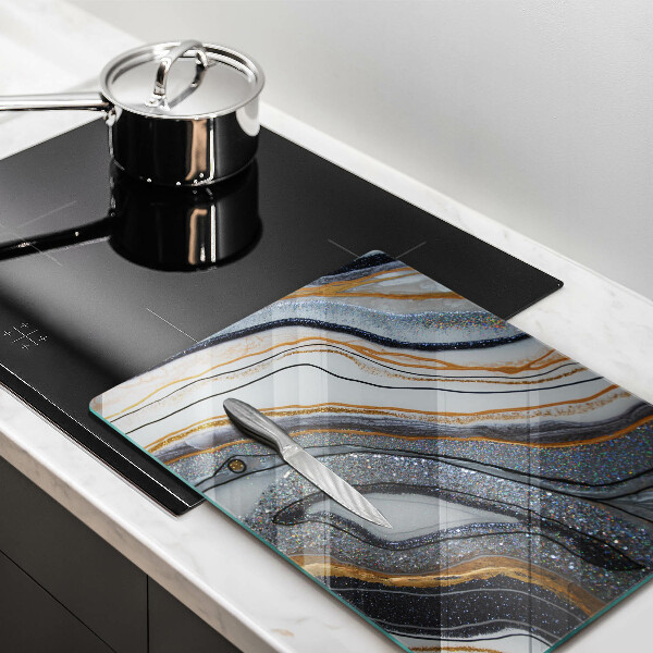 Tűzhely fedőlap szikla arannyal